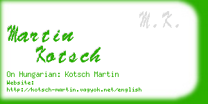 martin kotsch business card